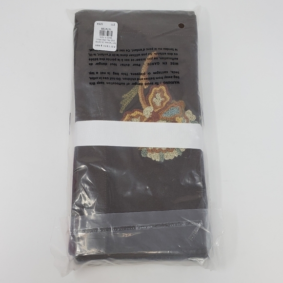 NWT POTTERY BARN SANDI PALAMPORE NAPKINS CREWL WORK FLOWER COCO BROWN SET OF 4 - Picture 3 of 10